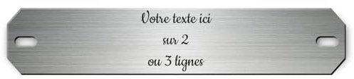Inter de Plaque funéraire gravé Personnalisable, Taille : 14x3 cm, épaisseur 1,6mm, personnalisé sur Plusieurs Lignes Alu Brossé 14x3 cm