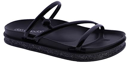DON ALGODON - Chanclas mujer - Sandalias mujer Verano - Atenas, Negro, 38 EU