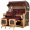 bene living Strandkorb Ammersee Grande XL Teak Bullauge - PE grau - Modell 550-2,5-Sitzer inkl. Liftersystem