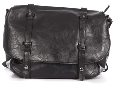 Manoukian Damen Schwarz Umhängetasche, Mehrfarbig (Mehrfarbig)