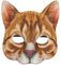 rockible Katzen Halbgesichtsmaske, Halloween Cosplay Maske, Tierkopfschmuck, Gesichtsbedeckung, Kostümzubehör für Karneval, Rave, Maskerade, Festival, Kostüm