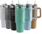 Personalised Engraved Thermal Tumbler, 40oz/1135ml Insulated Travel Cup, Large Teal Travel Coffee Mug, Customise with Any Message and Font, Stainless Steel, Straw and Handle