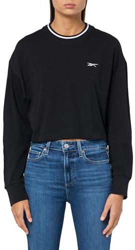 Reebok Women's Team Longsleeve Crop, Black, L