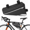 Kytpyi Fahrradtasche Rahmen, Rennrad Tasche, wasserdichte Hohe Kapazität Werkzeugtasche Fahrrad mit Reflexband, Haltbare Leichte Fahrradtasche Oberrohr für Handy Flickzeug Ausweis(Schwarz)