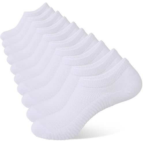 YOJOOM No Show Trainer Socks for Womens 5 Pairs Non Slip Low Cut Ankle Socks Invisible Footies Loafers Casual Boat Shoes Size 4-7 7-9