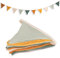 cobee Wimpelkette Kinderzimmer, Lang 286cm Babyzimmer Deko Wimpelkette Stoff Musselin Baumwolle Stoff Wimpelkette Wimpelgirlande Girlande Geburtstag Bunt Banner Party Wanddeko Geschenk(Stil 1)