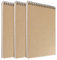 TOKSEO Zeichenblock A5 Skizzenbuch, 3 Stück 160 gsm Blanko sketchbook mit spiralbindung, Hartfaserplatte Säurefreies für Zeichnen,Skizzen,Malerei, Notizen, Graffit(90 Seiten)