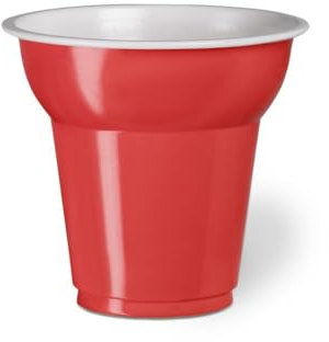 Generico 500 Bicchieri plastica CAFFE' da 70 cc | VARI COLORI | bicchierini da caffè 70ML bicchieri caffè colorati MADE IN ITALY (Rosso)