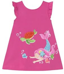 Mayoral Vestito serigrafato per Bimba Fucsia 18 Mesi (86cm)