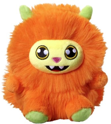 Bauer Spielwaren - Chubby Dudes - Dragy: Pummeliges Kuscheltier mit aus softem, flauschigem Plüsch, 15 cm, orange (12262)