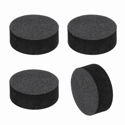 sourcing map 4 Pcs Single Sided Speaker Isolation Feet Pads, 25mmx10mm Non Slip Foam Shock Absorption Base Pad Amplifier Stand Feet Mat for Speaker HiFi Home Theater Sound System, Black