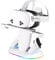 20W Charging Station for Meta Quest3 For VR Headset RGB Display Stand for Controllers (White)
