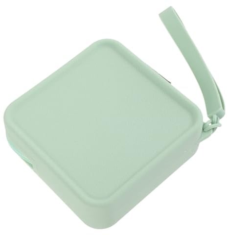 Silikon Hygienebeutel für Damenhygieneprodukte, 10x10x3,5cm | Diskrete Aufbewahrung, für Schule und Reise, Hellgrün, Kompakt, Wiederverwendbar