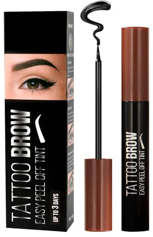 MOTIBACK Augenbrauenfarbe, Tattoo Brow Gel Tint, Peel-off-Formel, wasserfest, 30g (Naturalschwarz)