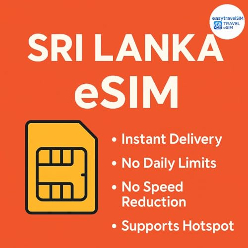 Sri Lanka eSIM High-Speed-Daten unterstützen Hotspot 30 Tage 3-10 GB E-Mail-Lieferung (20 GB für 30 Tage)