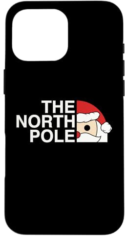 Funny Santa Face Christmas Parody The North Pole Case for iPhone 16 Pro Max