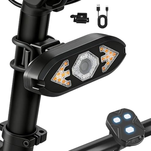 CJBIN Blinker E Scooter, IPX4 USB Wiederaufladbar E Scooter Blinker mit Funkfernbedienung & Automatische Bremsanzeige & Kurvenwarnung, mit 5 Modi, für Xiaomi M365/Pro2/1S Ninebot