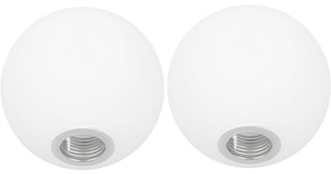 WHAMVOX Milchglas Lampenschirm Kugel 2 Stück mit G9 Gewinde Mattierte Glasabdeckung für Wohnzimmer und Schlafzimmer Deckenleuchten Bruchsicher und Langlebig