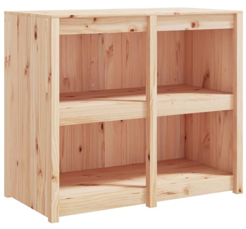 Heofavd Outdoor-Küchenschrank MEPPEL aus massivem Kiefernholz, Modulare Gartenküche für Terrasse und Balkon, Stauraum für Grillzubehör, 106 x 55 x 92 cm, Naturholz