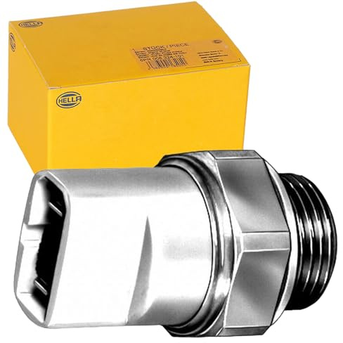 HELLA 6ZT 007 801-051 Temperaturschalter, Kühlerlüfter - 12V - 2-polig - Flachstecker - geschraubt - Schließer - Farbmarkierung: gelb