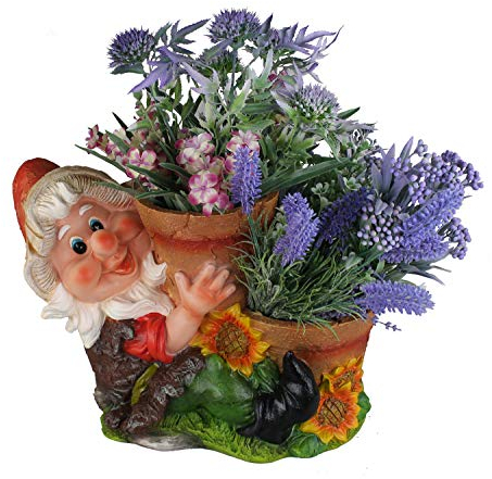 Design Griechische Antik Pflanztopf Blumentopf Blumenschale Garten Figur 630-09 26 cm Hoch Deko Garten Gartenzwerg Figuren DekorationDesign