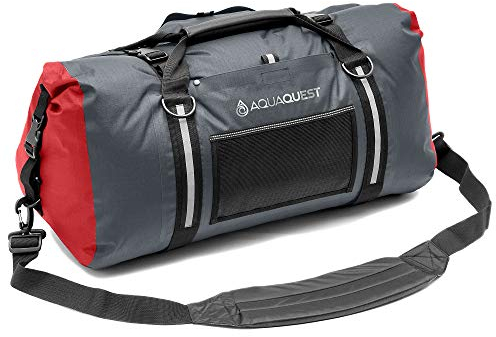 AquaQuest White Water Seesack (Duffel) 75 L – 100% wasserdicht, strapazierfähig, vielseitig, bequem – robuster Packsack – Kohlegrau