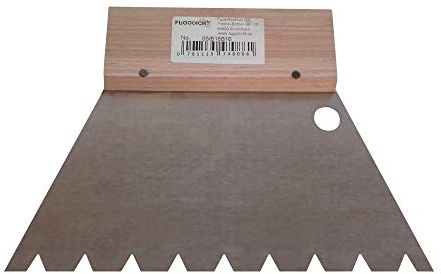 Fugodicht Leim Klebstoff Zahnspachtel Bodenleger Normalstahl B16 12.0x8.0mm gezahnt 180mm