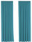 H.Versailtex Blackout Curtains 2 Panels - Light Blocking Privacy Soundproof Window Covering Pleat Drapes Curtains for Living Room, 46 Width x 72 Drop, Teal (with Two Matching Tiebacks)