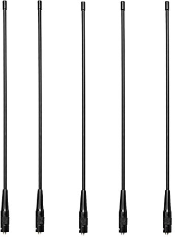 Retevis RHD771 Walkie Talkie Antena SMA-F Antena 15.4 Inch Banda Dual 144/430 MHz UHF/VHF Antena Walkie Talkie Compatible con ESynic UV-5R Baofeng UV-5R BF-888s Retevis RT5R RT5 RT5RV RT86(5 Pacs)
