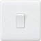 Knightsbridge CU2000 Light Curved Edge 10 A 1 Gang 2 Way Switch, 230 V, White