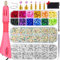 Worthofbest Hotfix Strass Setter, Hot Fix Applikator Tool Bedazzler Kit mit Strasssteinen, Kit, Hot Fixed Wand für Kleidung Kleidung Stoff Handwerk, 5000 Stück, AB Kristall, klar, 3 Edelsteingrößen,