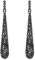 Pendientes Largos de Mujer - Clearine Aretes en Forma de Lágrima, Estilo Elegante Precioso Cristales para Boda Novia Fiesta Negro Tono