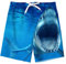 kids4ever Badehose Jungen 3D Blau Hai Gedruckt Badeshorts Kinder Freizeithose Jogginghose Sommer Strand Surf Schwimmhose mit Taschen
