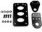 Yctze Halterung für seitliche Montage für Motorrad, Halterung aus Metall, seitliche Montage für Nummernschild, Rücklicht, Bremslicht, aus Aluminiumlegierung, Schwarz