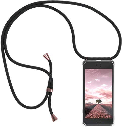 Hkess Étui Silicone Coque pour Xiaomi Mi A2 Cordon Tour De Cou Telephone Case - Housse pour Smartphone Lanyard Case - Cordon Collier Dragonne Telephone Portable Coque, Lanyard Réglable