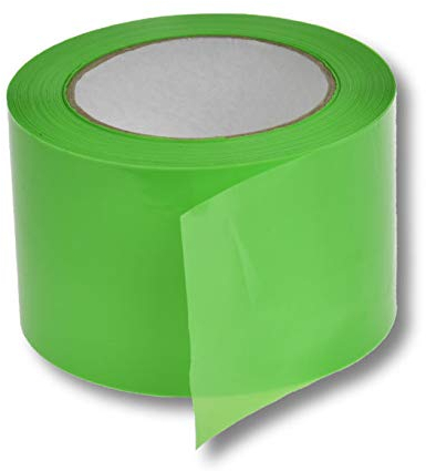 1 Rolle super stabiles Absperrband Flatterband Warnband Trassenband Folienband Parkplatzsperre Baustellenabsperrung 75mm (250m, Grün)