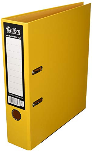 Pukka Pads Brights Lever Arch File, A4, Yellow, Box of 10, BR-7763