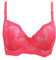 Kissa Soutien Gorge Bonnets B méga Push up Dentelle Rose Fluo (85B)