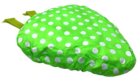 Bunter Sattelbezug Sattelschutz Satteldecke Fahrrad Sattel Überzug, wasserfest (Hellgrün mit weißen Punkten)