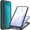 CENHUFO Coque Xiaomi Redmi 9A / 9AT, Antichoc Housse avec Protection d'écran, 360° Protégé Téléphone Etui Double Face Bumper Transparent Case Portable Intégrale Coque pour Redmi 9A / 9AT - Noir