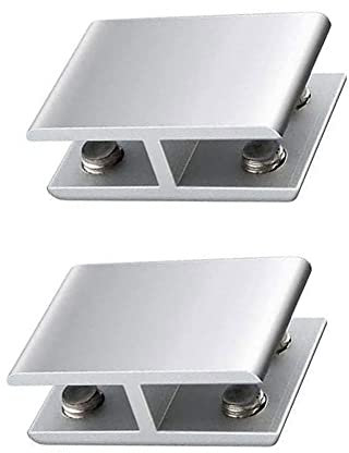 2 Pieces Glass Clamp Double Side Glass Bracket Adjustable Rectangle Glass Clamp Aluminum Alloy Glass Bracket for 8-12mm Thickness Glass