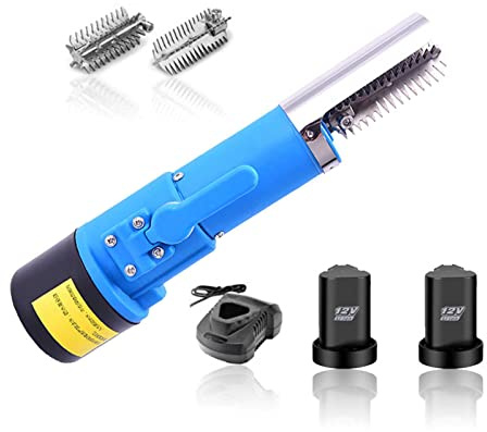Escamador de Pescado Eléctrico con 2 Blades Descalcificación Rápida Raspador de Pescado para Cocina Herramienta