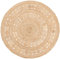 Gifiie Jute Teppich, handgewebt aus 100% Jute – ideal für Wohnzimmer, Schlafzimmer und Flur, perfekt als dekoratives. (Natur-2, 150CM)