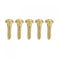 sourcing map Wood Screws M3.5 x 16mm Slotted Round Head Brass Self-Tapping Screw 50 Pcs