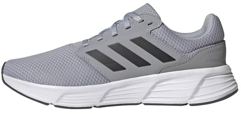 adidas Herren Galaxy 6 Shoes, Halo Silver/Carbon/Cloud White, 41 1/3