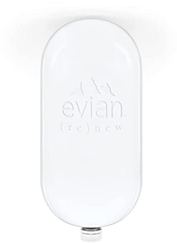 Evian Lot de 2 bouteilles d'eau minérale naturelle 100 % RPET, 2 x 5 l