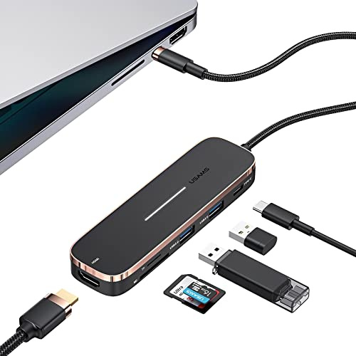USAMS 6-in-1 Type-C Hub mit HDMI, SD, Micro SD und 2X USB poorten
