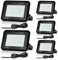 Joparri Projecteur LED Exterieur 30W 3000K Blanc Chaud 2550LM, 5 Pack Spot LED Extérieur IP66 Imperméable, Eclairage Exterieur, Lampe Exterieur pour Terrasse Garage Jardin