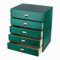 GoooodGift Schreibtisch-Schubladen-Organizer, Karten-Katalog-Schubladen, große Holzschubladen, Vintage-Holzbox mit Schubladen, Papieraufbewahrung, Aktenordner, Karten, Katalogschrank (L-Grün)