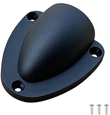 ZYWUOY Plastic Vent Cover, Nylon Wire Cable Vent Cover Clam Shell Clamshell Vent Ventilator Through for Boat Yacht, Black (Large)